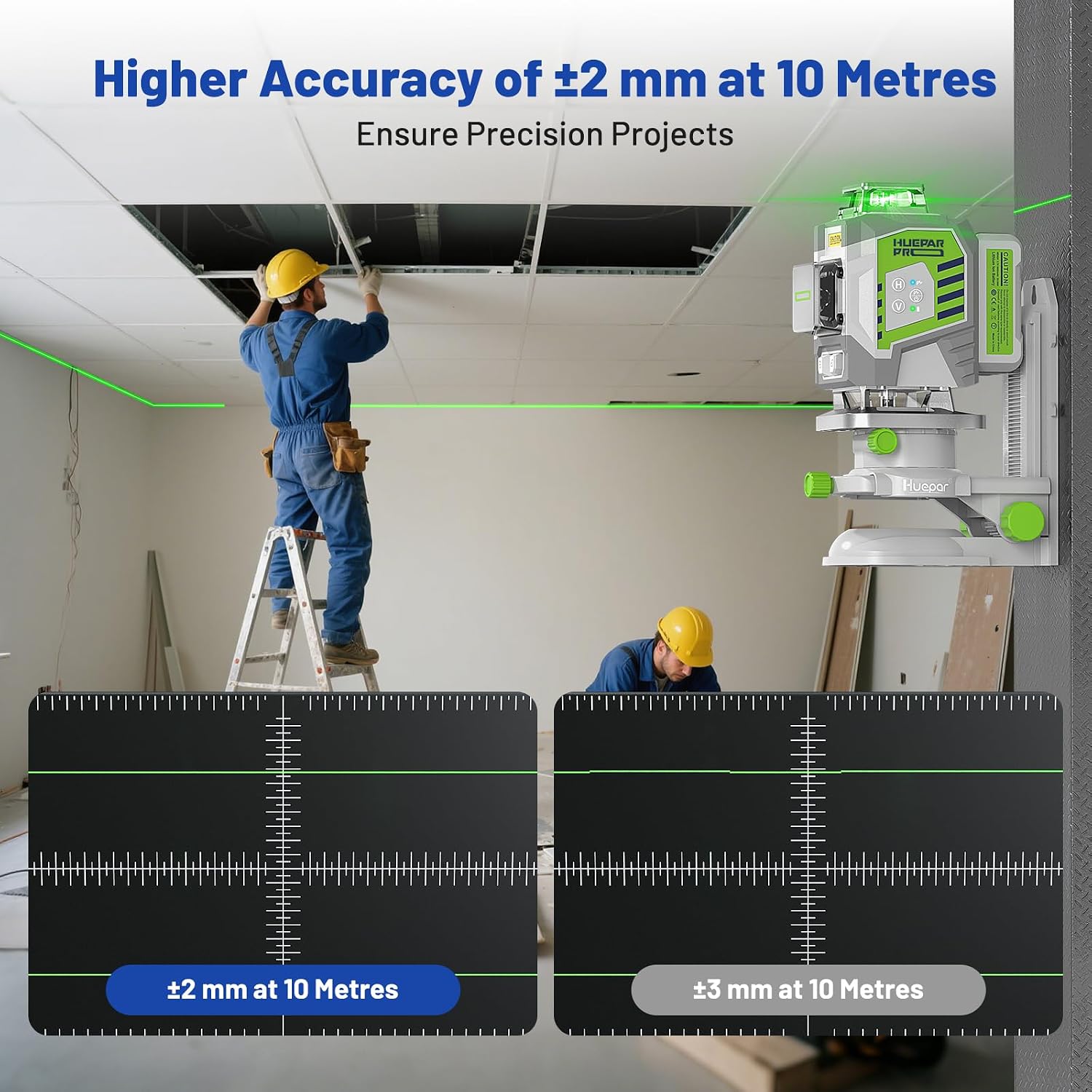 Huepar Pro laser level accuracy comparison