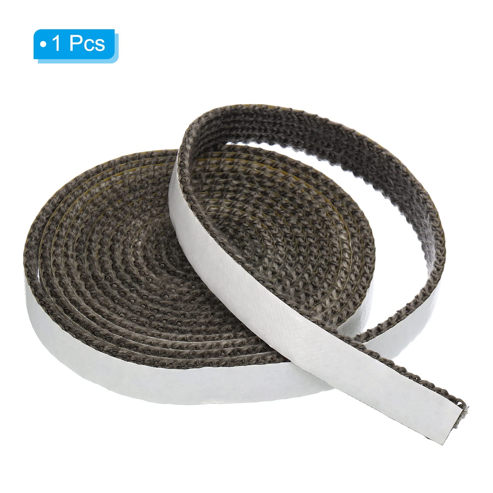 PATIKIL 1/4x 118 Wood Stove Gasket, Graphite Fiberglass Round High-Temperature Resistance Seal Rope Replacement for Stoves Fireplace Door, Black