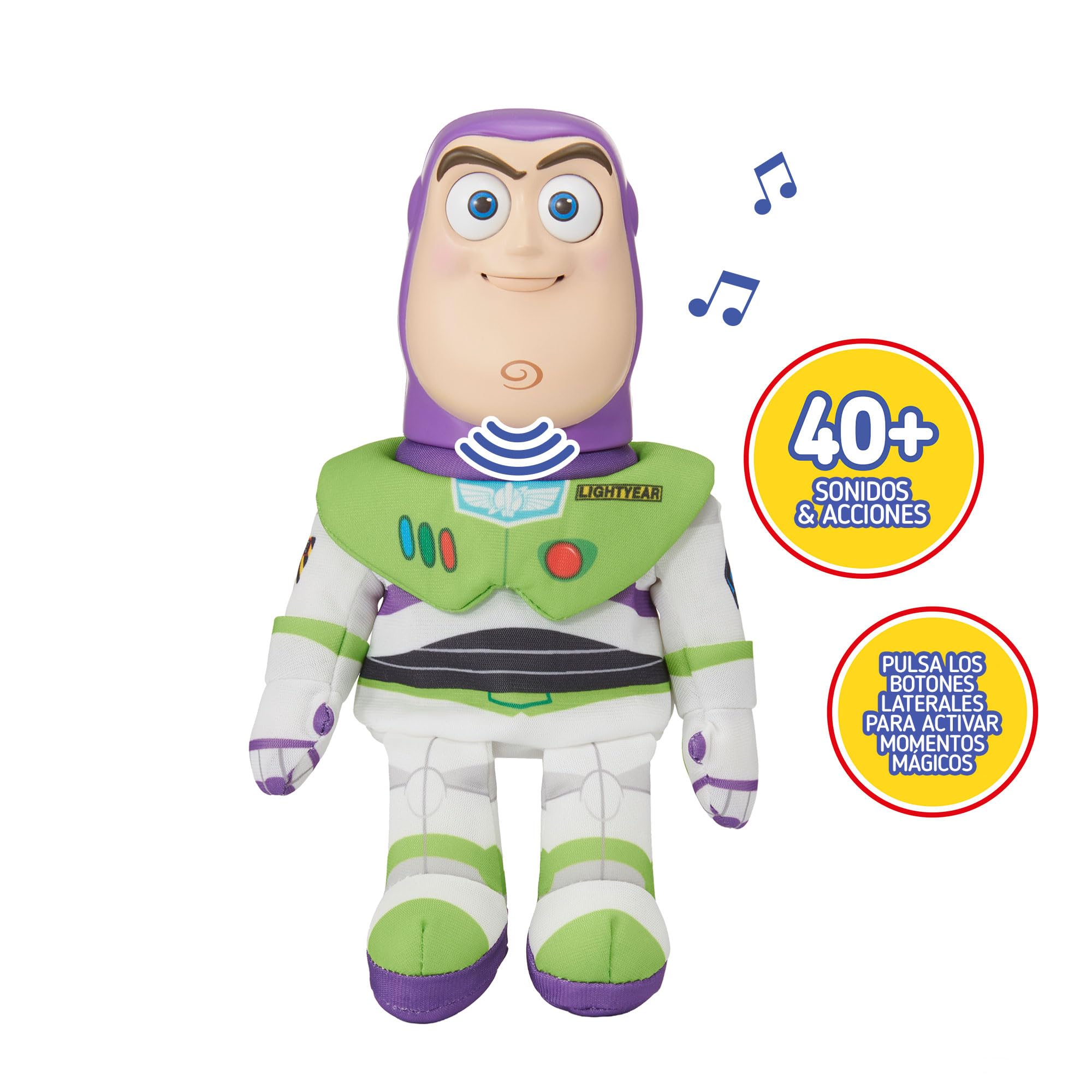 Puppetronic Disney Buzz Astrala interaktywna animatroniczna lalka, ruch głowy i ust z czujnikiem dotykowym, autentyczne dźwięki i technologia, idealne do odtwarzania zabawek Story, Famosa (REY00300)
