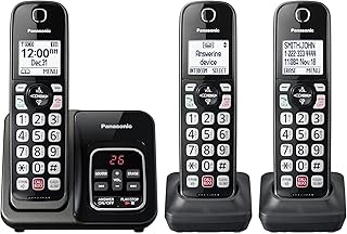 Panasonic Cordless Phone with Answering Machine, Advanced Call Block, Bilingual Caller ID and Easy to Read High-Contrast D...