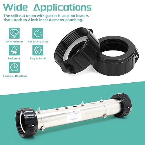Miniatura 4 de Bomba de calentador de bañera de hidromasaje de 2 pulgadas con tornillo, junta de calentador y juntas tóricas para Balboa Gecko (tamaño real de 3