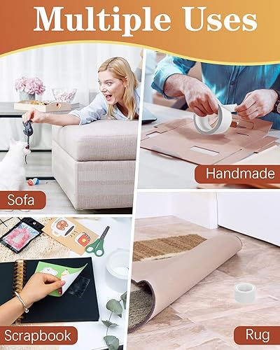 Miniatura 7 de 1 rollo de cinta protectora para muebles de gato, cinta transparente de doble cara, cinta repelente de gatos para control eficaz de arañazos, 2.5
