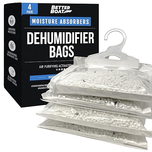 4 Packs Moisture Absorbers Boat Dehumidifier Moisture Absorber Hanging Bags