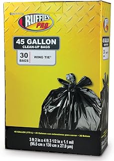 Berry Plastics RP109A 30 Count 45 Gallon Jumbo Trash Bags