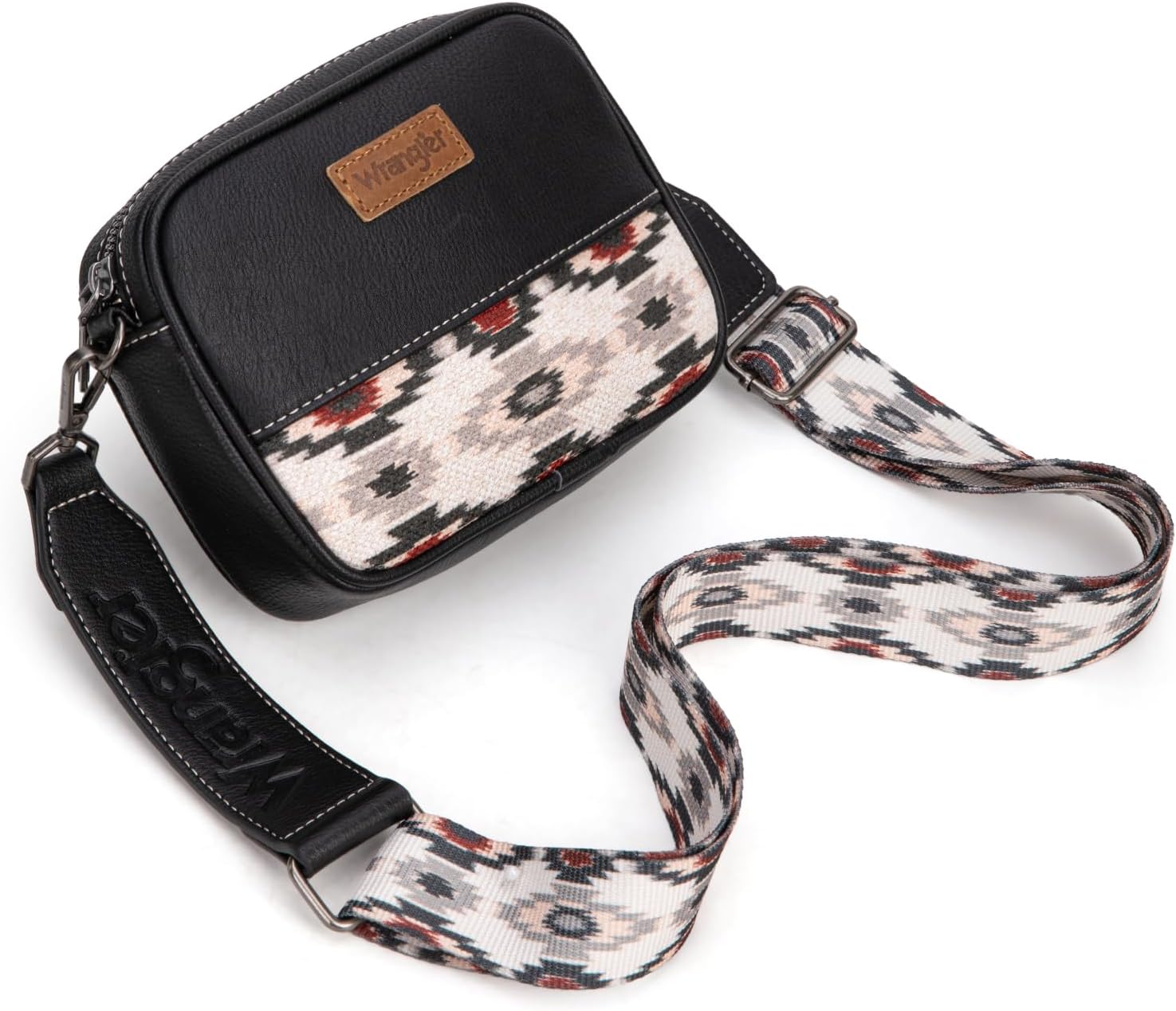Wrangler Small Crossbody Bags for Women Aztec Mini Purses with Guitar Strap | with Guitar Strap - Image 6