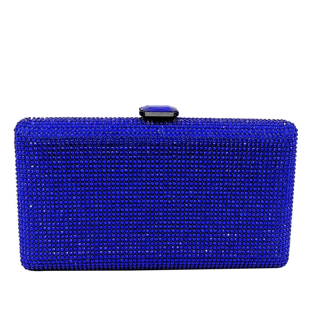 Boutique De FGG Crystal Evening Bags for Women Formal Party Box Clutch Wedding Rhinestone Handbags Bridal Clutch Purse,Mini