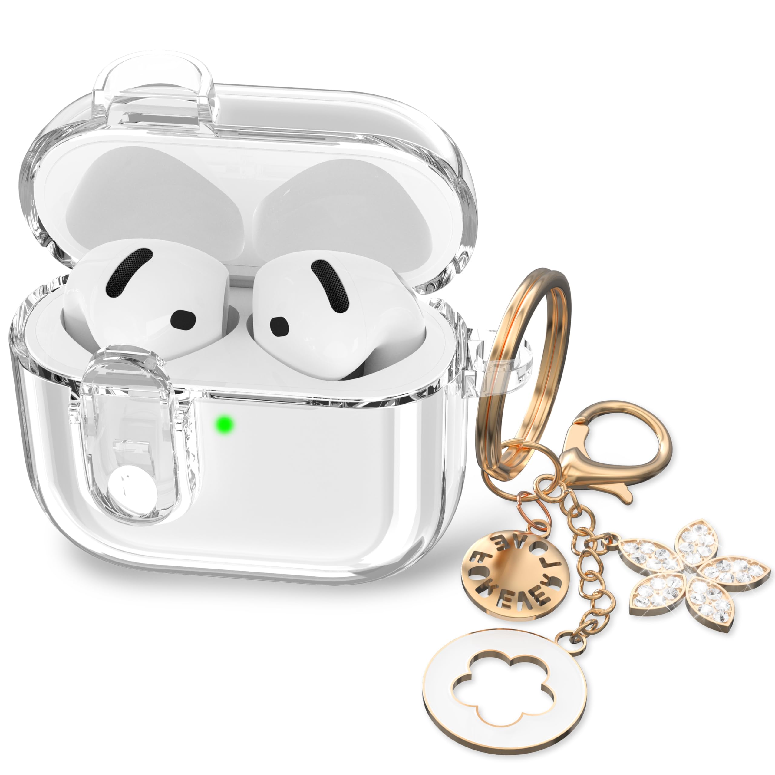 RFUNGUANGO Compatible with Airpods 2nd /1st Case,Automatic Pop-up with Safety Lock Clip, Full Body Shockproof Hard Case with Keychain Compatible with AirPods case,starry sky — view 38