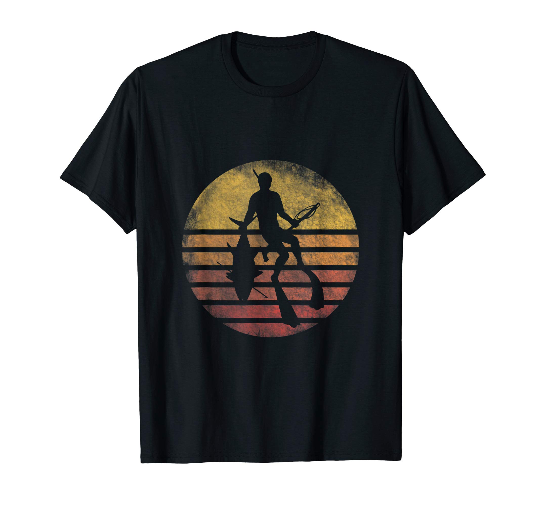 Spearfishing Fisherman Ocean Tee DesignSpearfishing Dive Retro Vintage Gift Silhouette Fishing T-Shirt