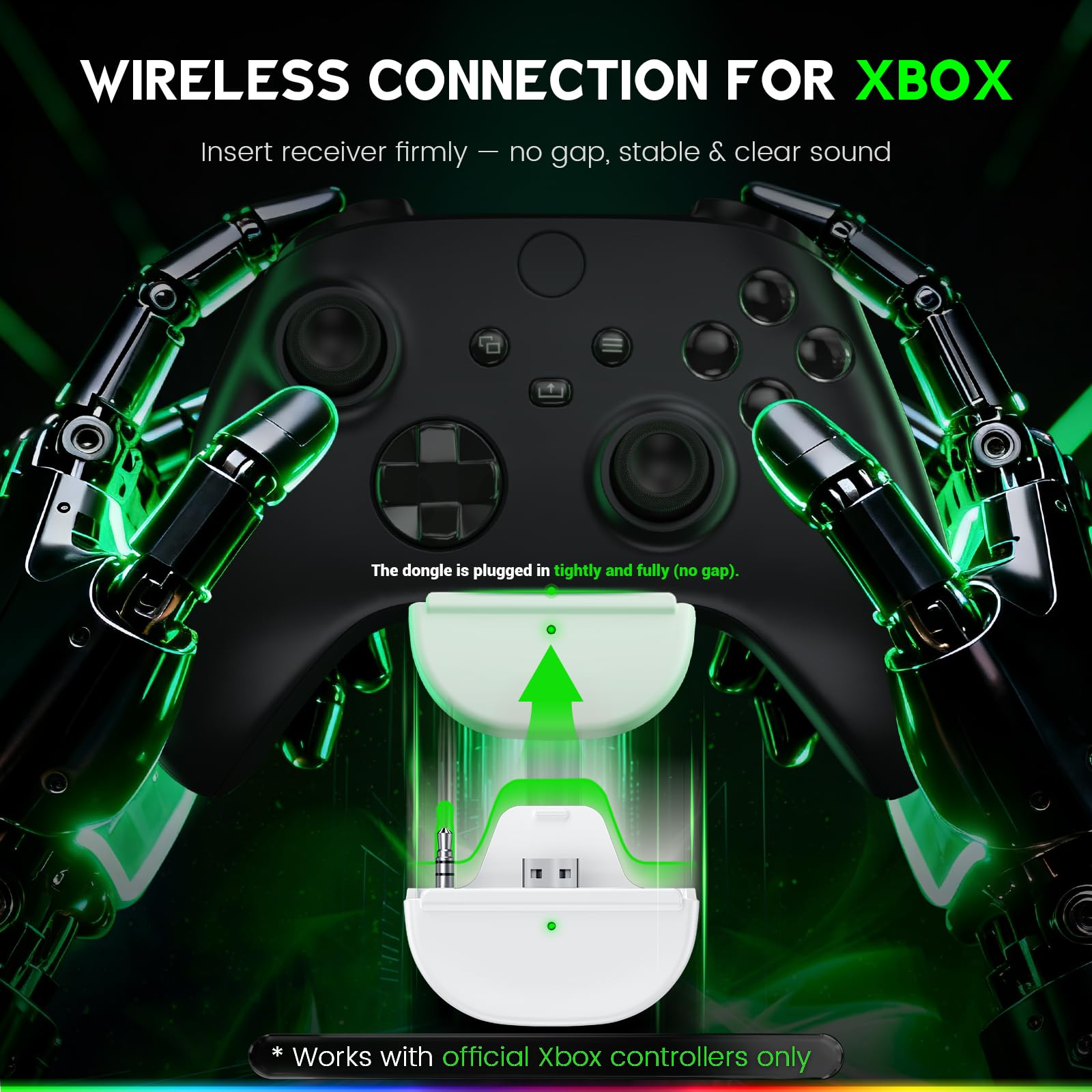 WESEARY WG1 Wireless Gaming Headset für Xbox Series X/S, Xbox One, PC, PS5, PS4, Switch, Mac, 2,4GHz Wireless & Bluetooth Headset mit Mikrofon, Low Latency, Noise Cancelling, LED Light, 50h Akku