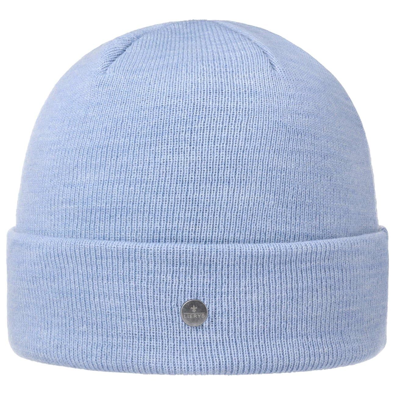 LIERYS Fine Merino Colour czapka z mankietem Gladka jednokolorowa Wyprodukowano w Niemczech Unisex Jesien Zima