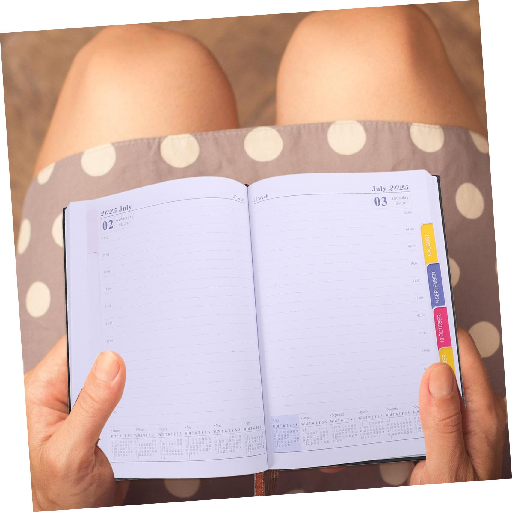 Angoily 5 Stück Planer Englisch Wochen Monats und Tagesplaner Kompakter Kalender für Lehrer Büro Organisation Journal