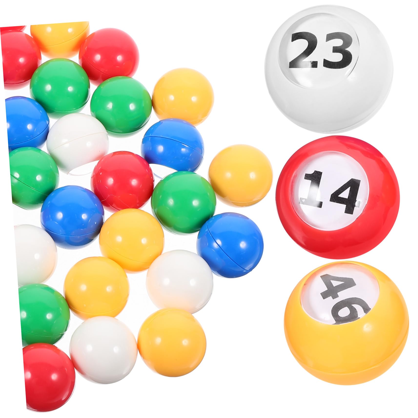 50pcs Window Raffle Balls Vibrant Party Game Balls for Raffles Bingo and Activities Lightweight Non Fading Design for Easy Use and Storage