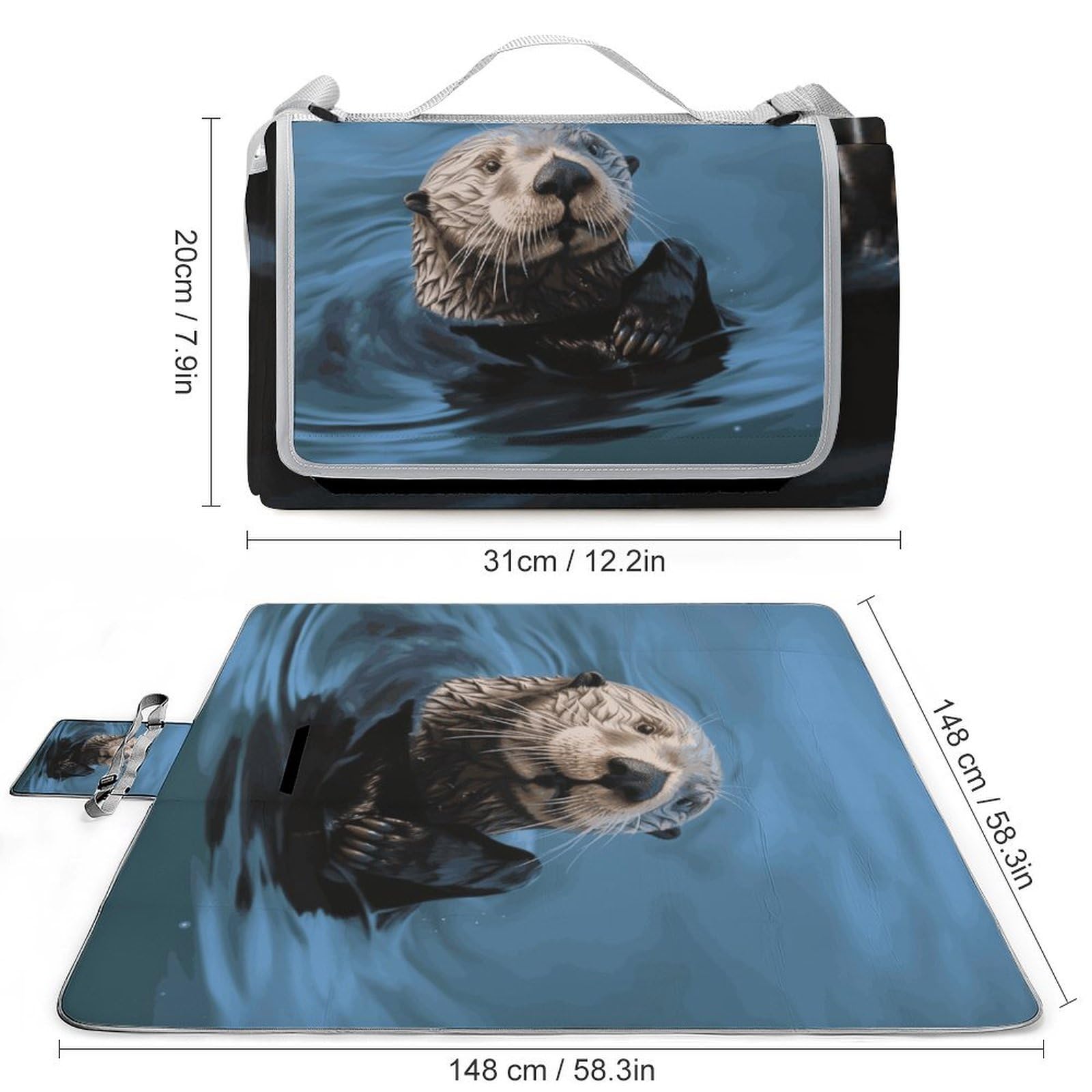 1 alfombra plegable para exteriores, manta de playa, superficie impermeable, fácil de limpiar, para campamento en pastizales de primavera y verano