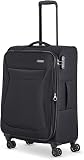 travelite 4-wheel suitcase size M soft-shell, luggage series CHIOS with expansion fold + edge protection, trolley in timeless look, 67 cm, 60 - 66 liters - 1
