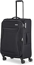 Travelite Chios Series 4-Wheel Suitcase Size M Soft Shell Luggage Series with Expansion Pleat + Edge Protection, Trolley in Timeless Look, 67 cm, 60-66 Litres