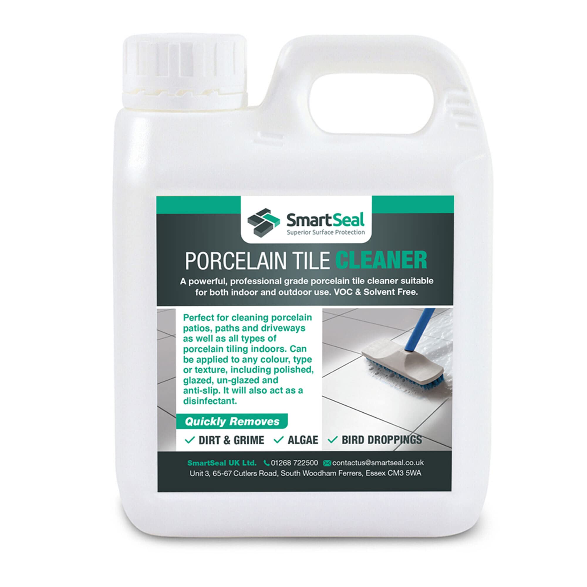 Porcelain Patio Cleaner - Premium Porcelain Tile Cleaner - Ultimate Tile Cleaner Solution Ideal For Patios, Paths, Driveways, And Indoor Tiles - (1 Litre)