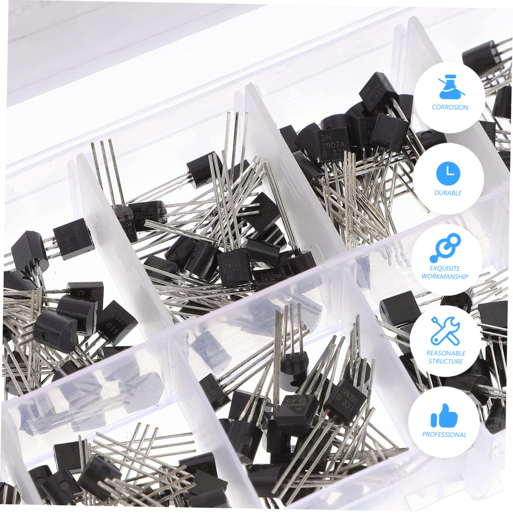 Gatuida 800pezzi Kit Assortimento Transistor Per Elettronica Varie Specifiche Per Esperimenti e Progetti Fai Da Te