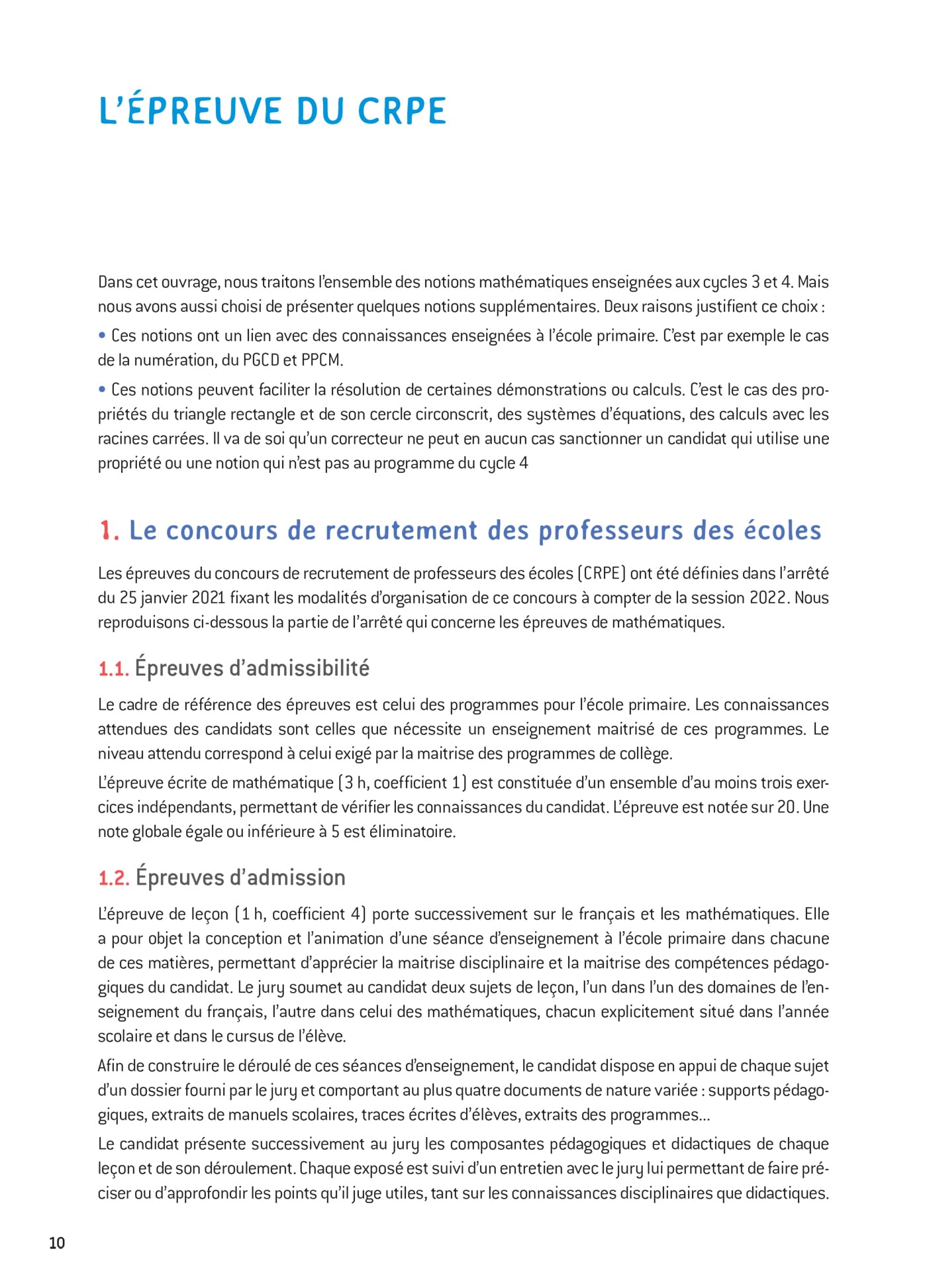 Mathématiques - CRPE 2026-2027 - Epreuve écrite d'admissibilité - L3 et M2