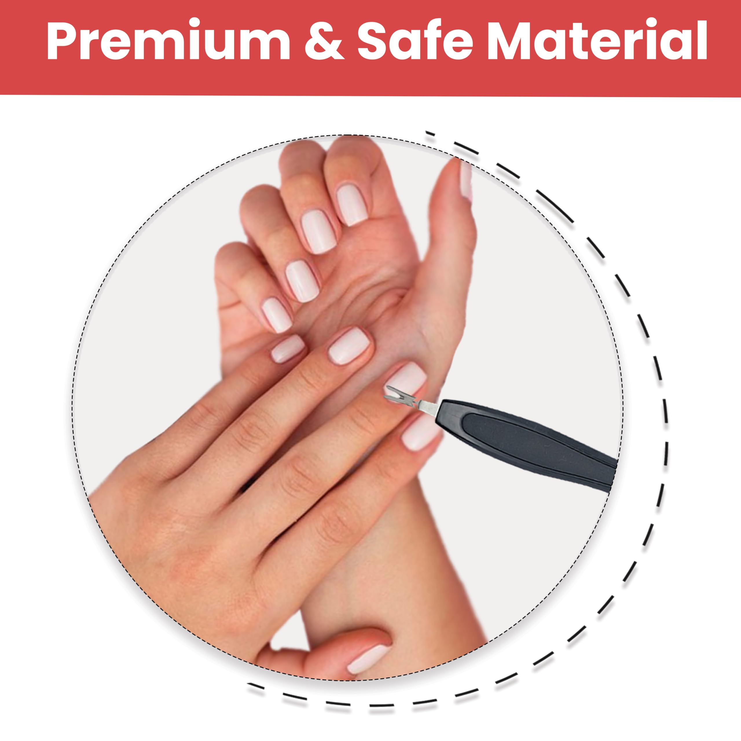 TEMPERIA (2pcs) Nail Cuticle Cutter and Pusher - Cuticle Nipper for Pedicure & Manicure - Dead Skin Remover fork, Nail Cleaner for Women & Men - Cuticle Nails Trimmer - Random Colour (E465) - Image 7 thumbnail