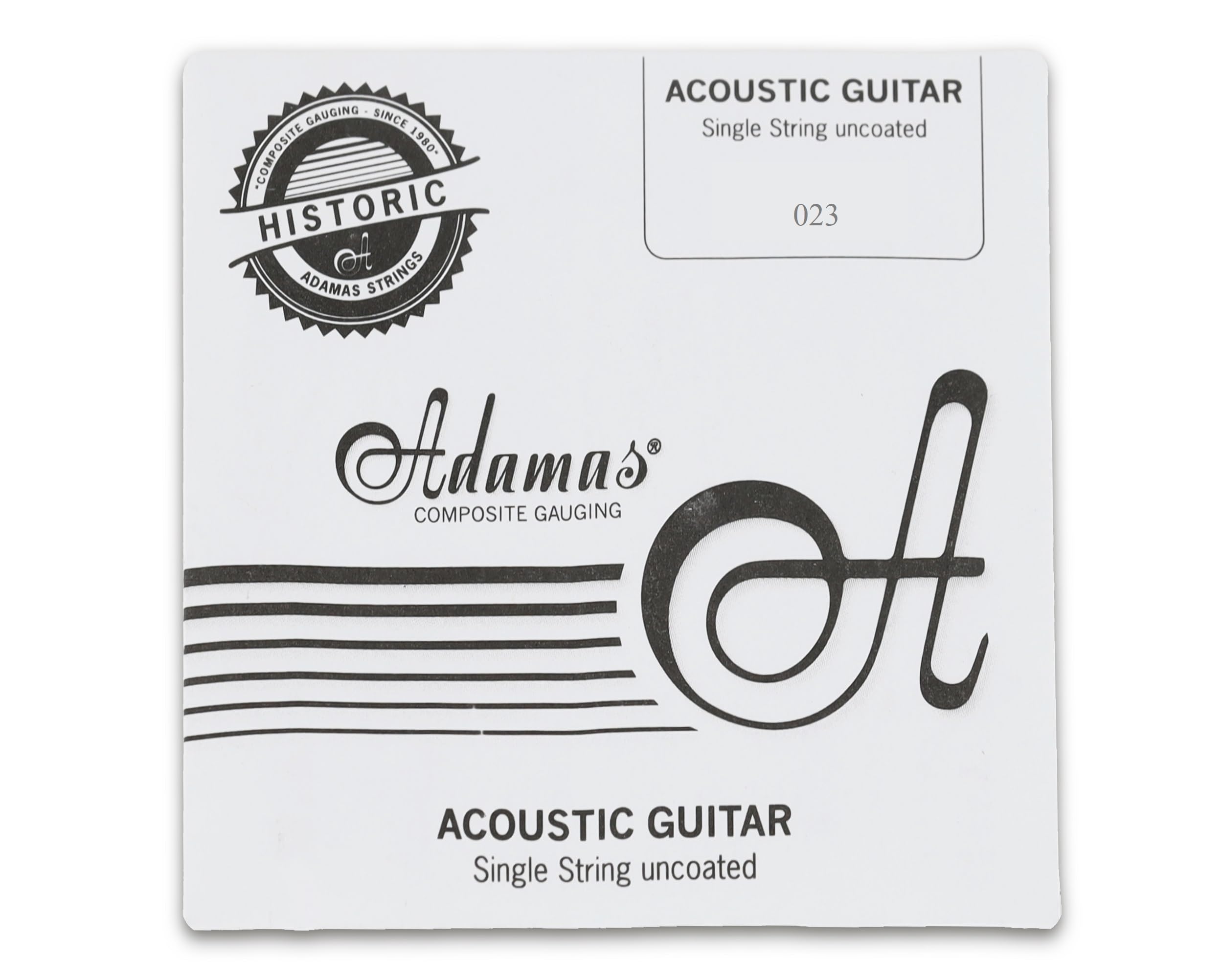 Adamas Single Strings for Acoustic Guitar Uncoated Phosphor Bronze Wound .023"/0.58mm wound