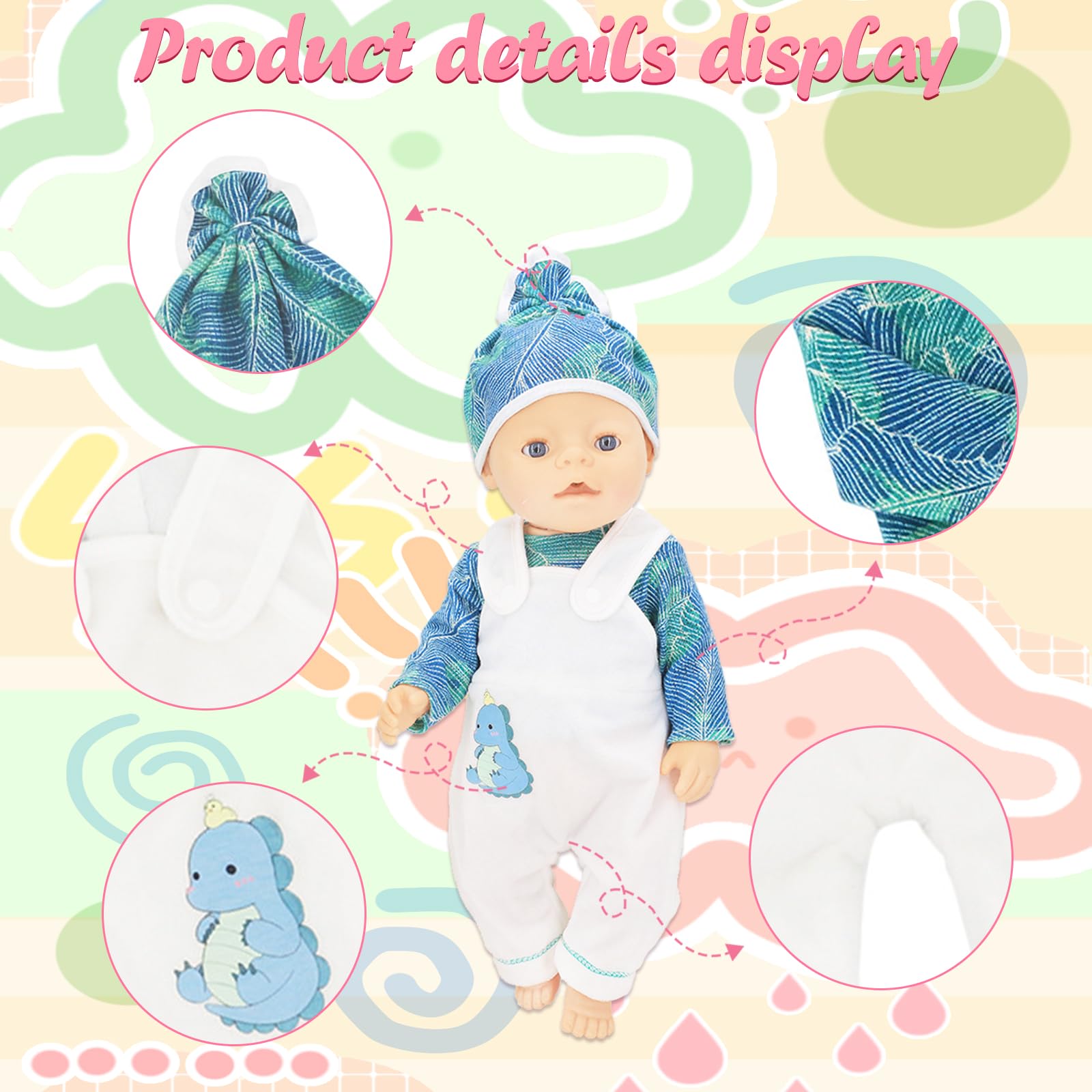 Diealles Shine Vêtements de Poupée pour New Born Baby Poupée, Vetement Poupee 35-43 cm - Style Diealles Shine Vêtements de Poupée pour New Born Baby Poupée, Vetement Poupee 35-43 cm - Style