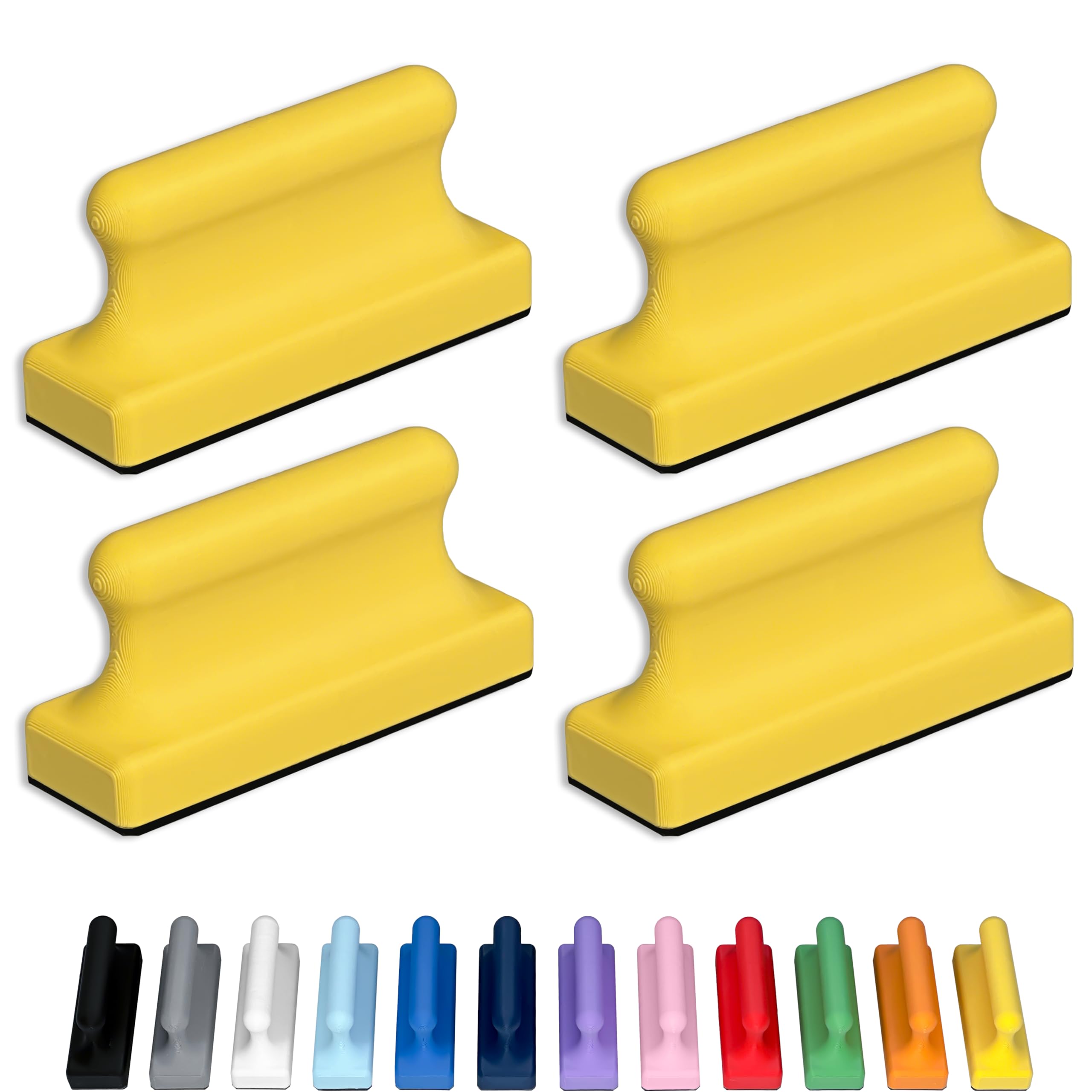 Glassboard Studio Mega Magnets - Neodymium - Heavy Duty, Colorful, Ergonomic, Ideal for Crafting, Quilting, and as Magnetic Knife Holders (4, Sunshine Yellow Pawn) โ image 1