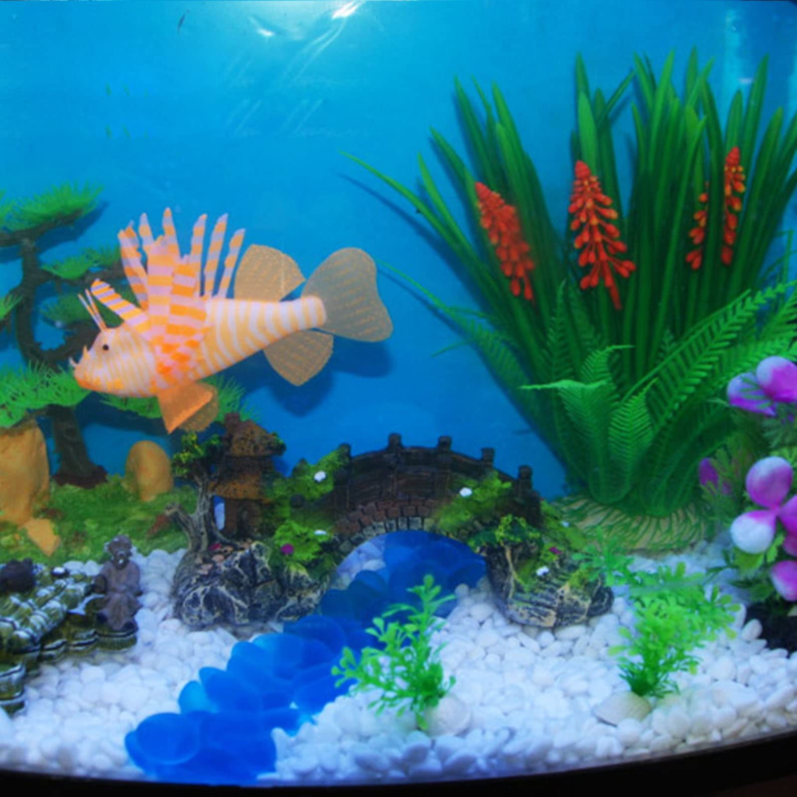 Ponte Decorativo In Resina Per Acquario – 13,5x5,5x6 Cm, Sicuro Per Pesci D'Acqua Dolce E Salata, Facile Da Pulire