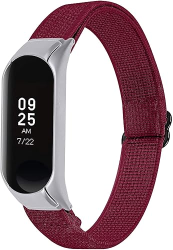 Miniatura 2 de Moekk Mi 6 reloj trenzado banda, correas de reloj de nylon elástico ajustable trenzado elástico Sport Loop Correa reemplazo hombres mujeres pulsera