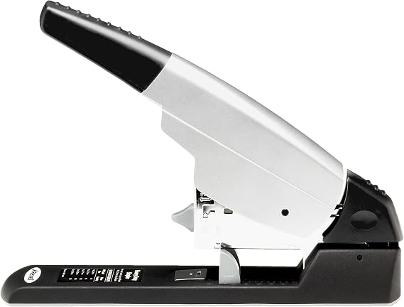 Rexel Apollo Heavy Duty Stapler, 200 Sheet Capacity, Uses Rexel No.23/8 staples, Metal Body, Silver/Black, 2100921