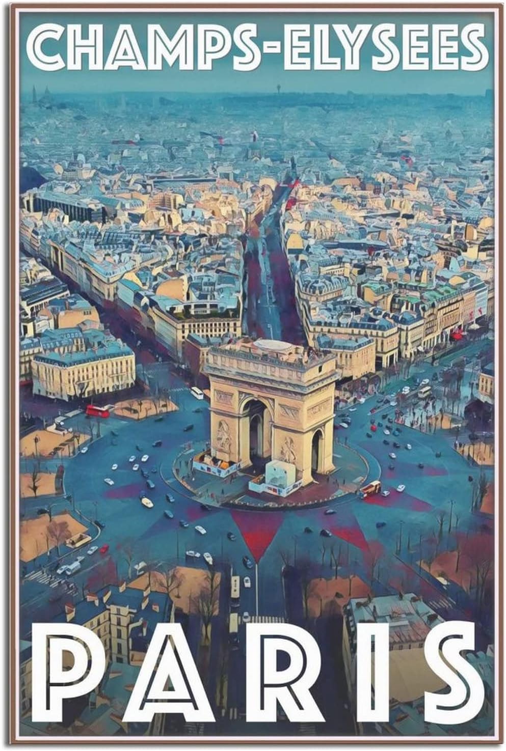 Paris Vintage Travel Poster Canvas Art Poster Gift Wall