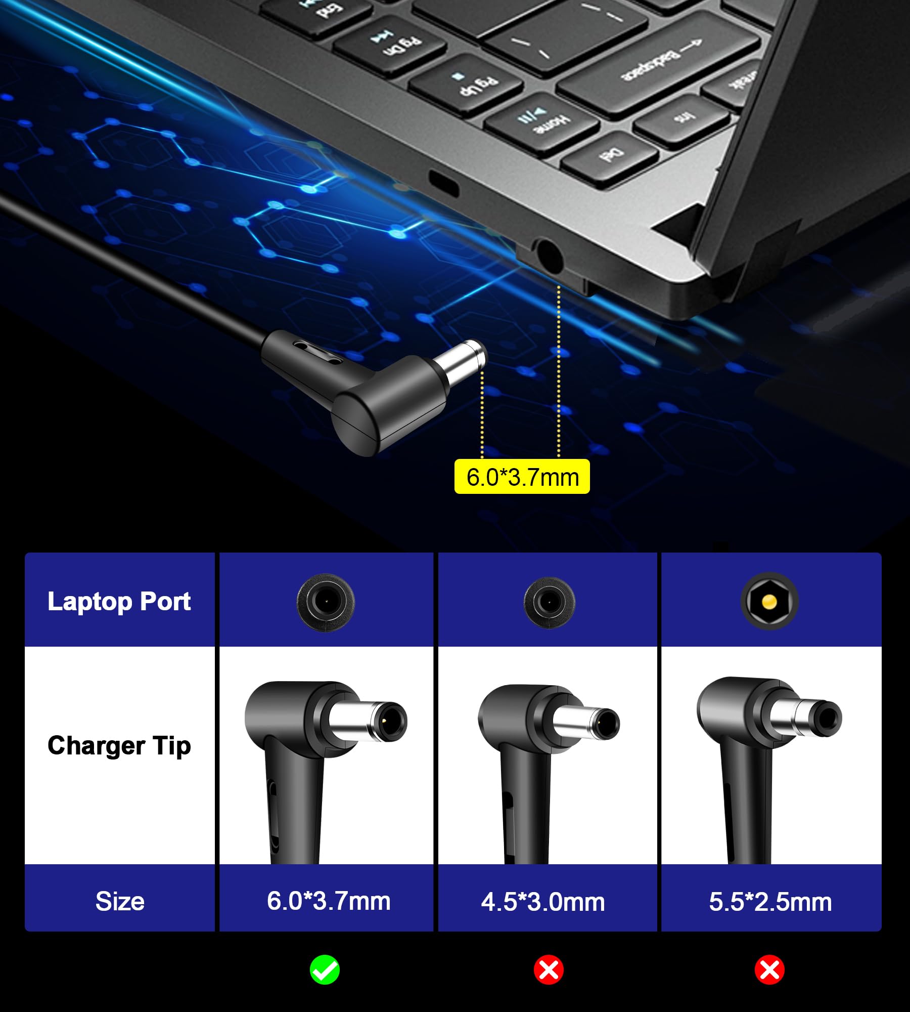 Amazon.com: 280W 6.0x3.7mm Laptop Charger Compatible with ASUS ROG