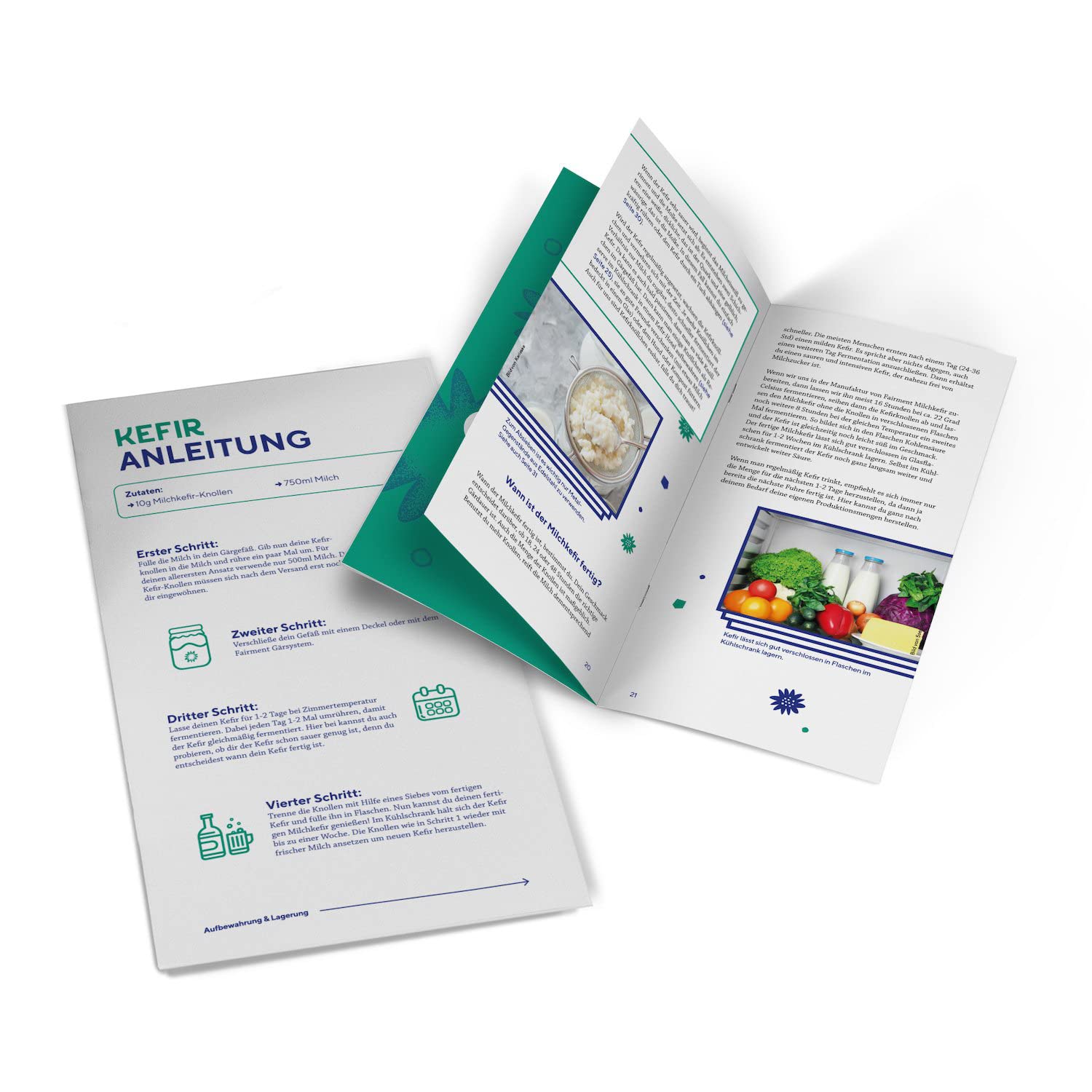fairment Milch Kefir Starter Set - Bio Kefirkultur mit Zubehör, Handbuch und Community-Zugang