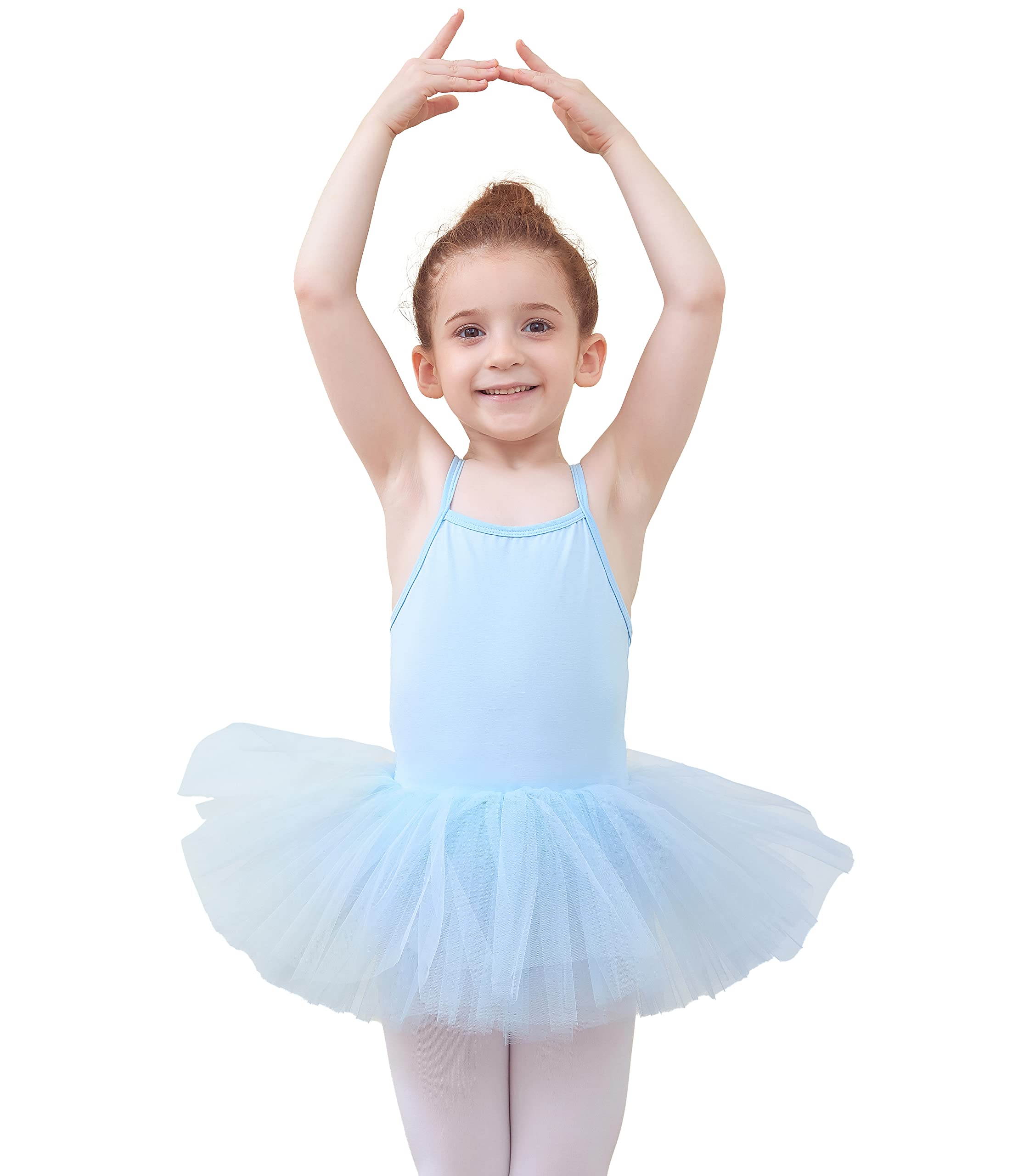 Tancefair Kinder Ballettkleid Mädchen Ballettkleidung Baumwolle Ärmellos Balletttrikot Tanzkleider Ballettanzug Tanzkleid Tanzbody mit Rock Tütü