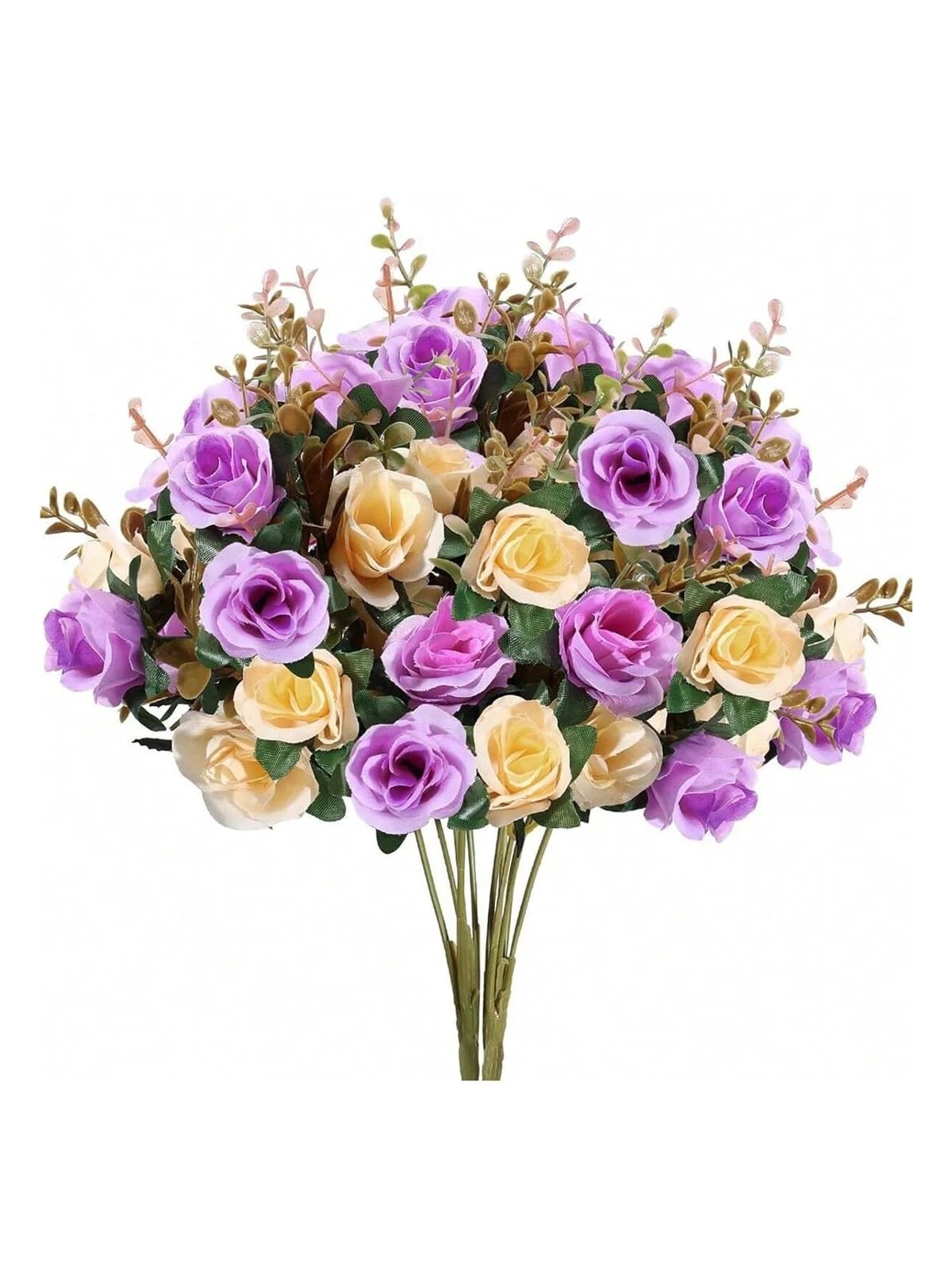 Dcrxz Artificial Flowers 10pcs Artificial Flowers Silk Rose Wedding Home Festival Room Decoration Bride Bouquet Diy Scrapbooking Garland Wall Photography Props(Color 6)
