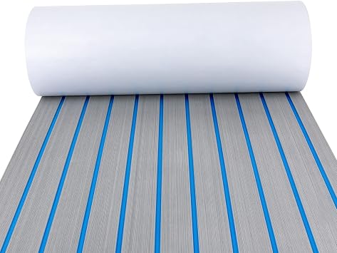 Boat Flooring EVA Foam Decking Sheet Faux Teak Marine Mat Marine Carpet Cooler Tops Sitting Non-Slip Self-Adhesive Flooring Material
