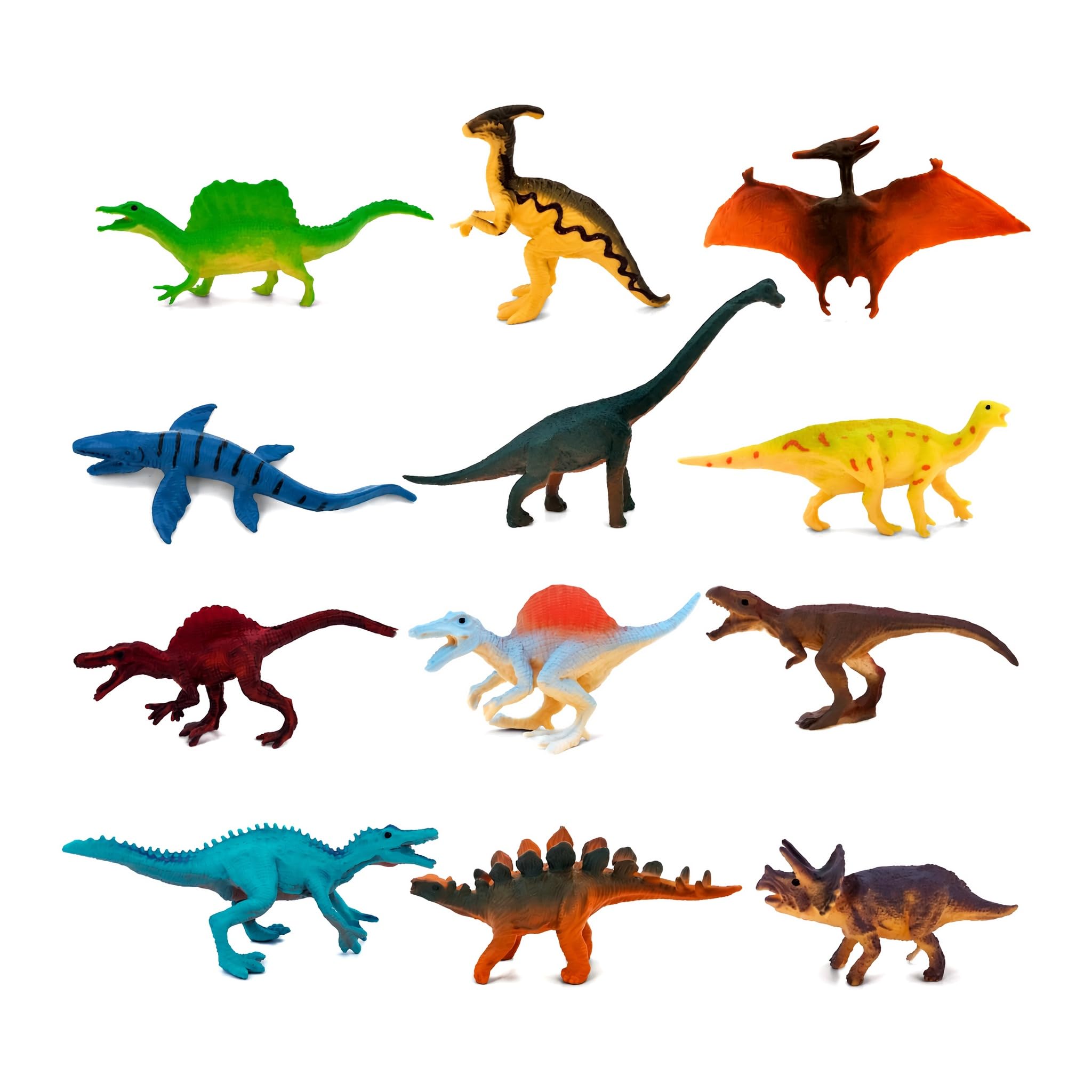 Comforso 12-Pack Realistic Toy Dinosaurs Set, Mini Plastic Dinosaur Figures for Kids Dinosaurs with T-Rex, Triceratops, Educational Animal Toys for Toddlers Imaginative Play, Birthday Gifts (type 2) — image 1