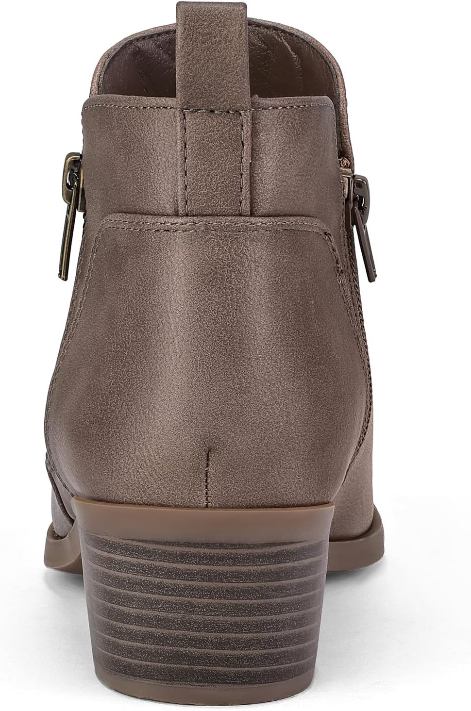 mysoft Women's Ankle Boots Low Chunky Heel Round Toe Casual Comfortable Short Booties with Side Zipper - Image 6