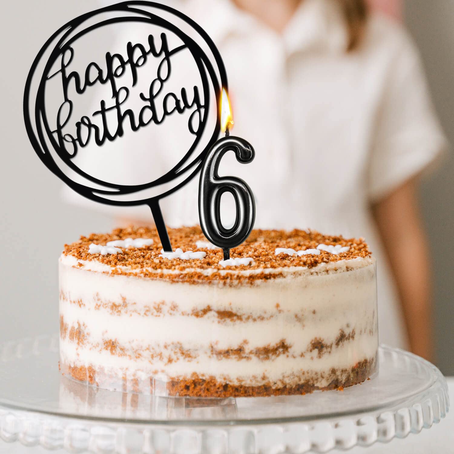 10 velas de cumpleaños con números, velas de pastel de feliz cumpleaños, número 0-9, decoración de pastel con purpurina para fiesta de cumpleaños, aniversario, niños y adultos (color)
