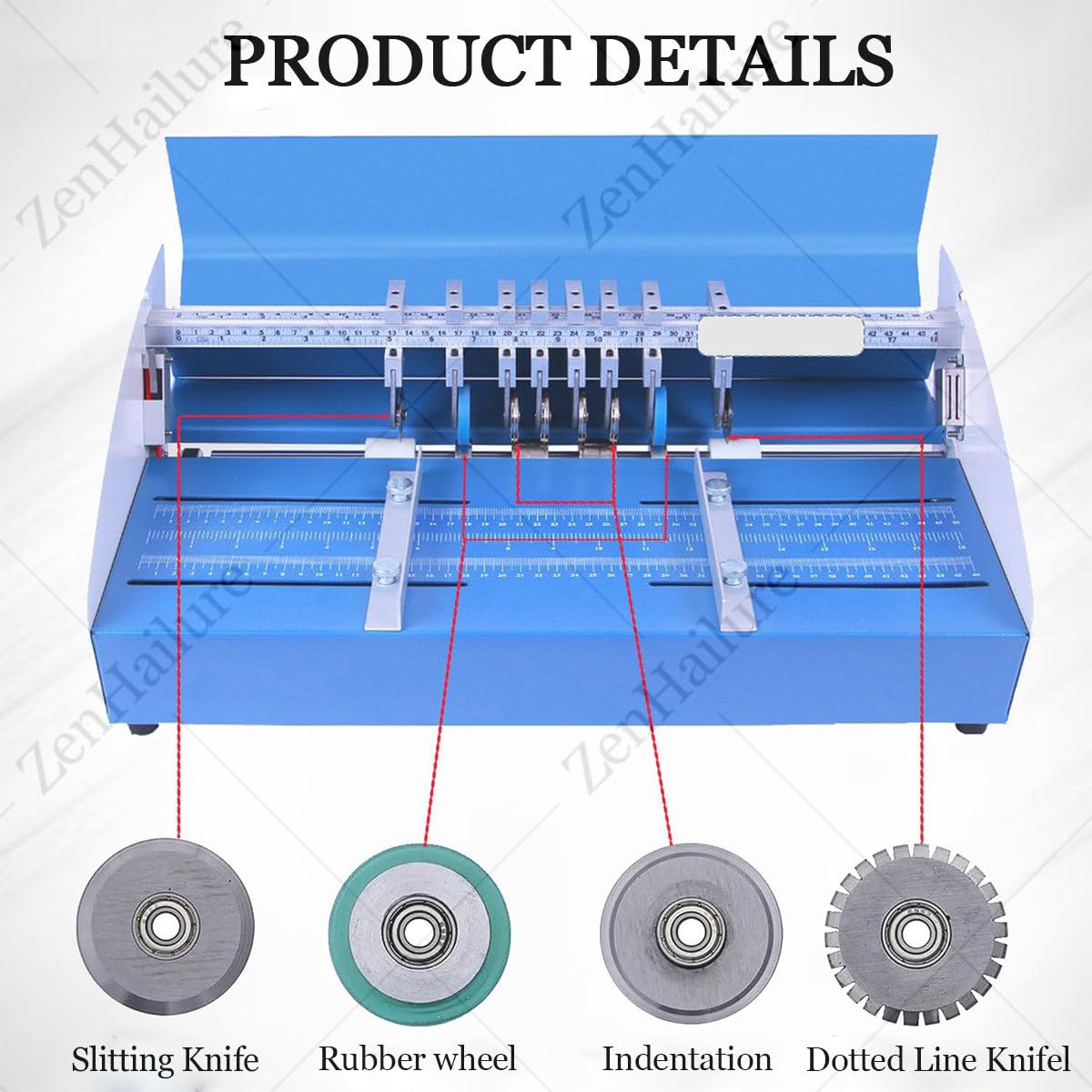 Máquina perforadora eléctrica de 520 mm, cortador de metal resistente para portadas de libros, menús, boletos, fotos, documentos, tarjetas, invitaciones
