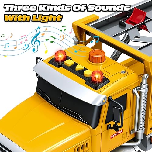 Miniatura 4 de Juguetes para niños de 3, 4, 5, 6, 7, 8 años, transportador de autos de transporte con automóvil de carreras con luces, sonidos, camión de fricción