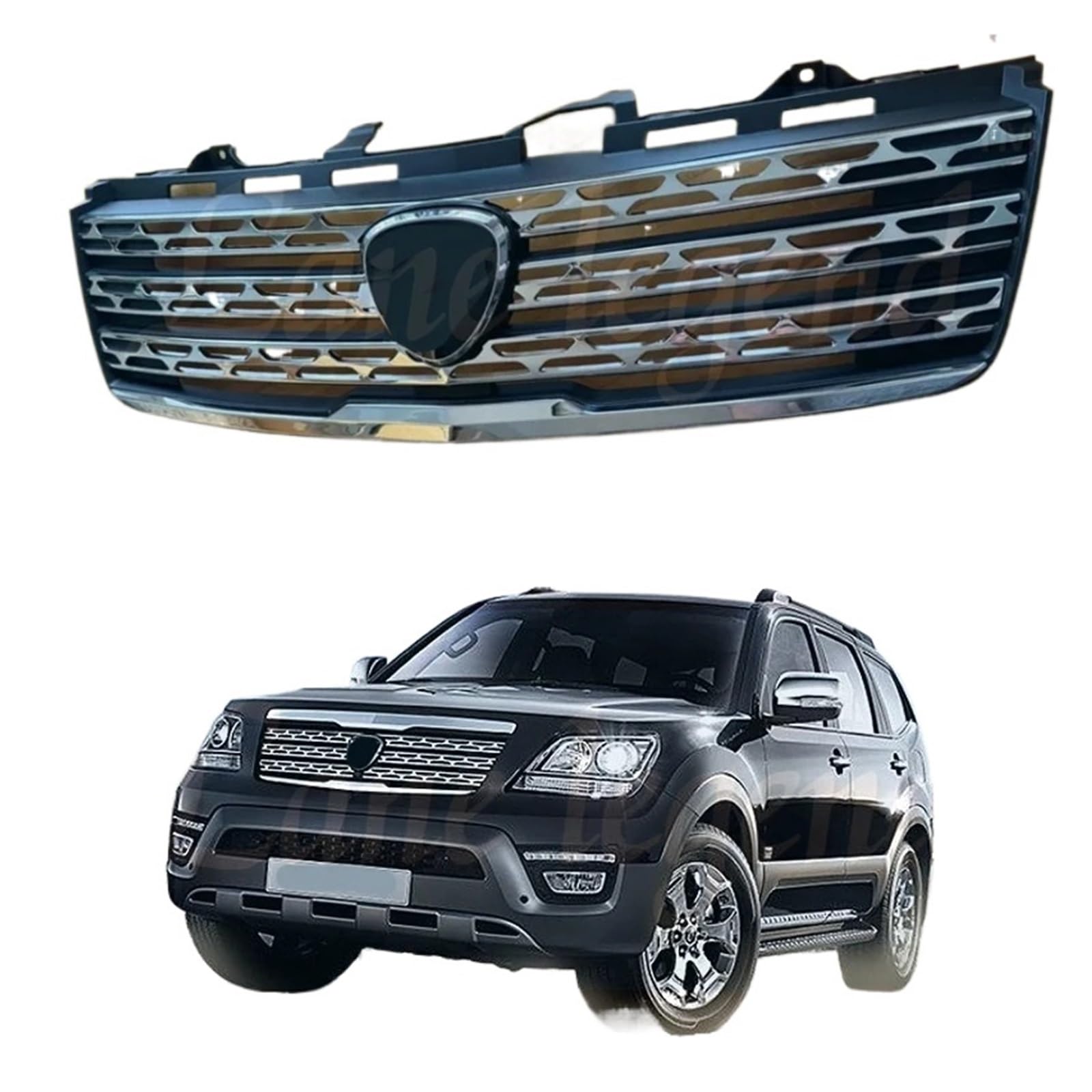 Front Bumper Grille Compatible For Kia Mohave/Borrego 2017-2019 ABS Modified Racing Grille Exterior Auto Parts