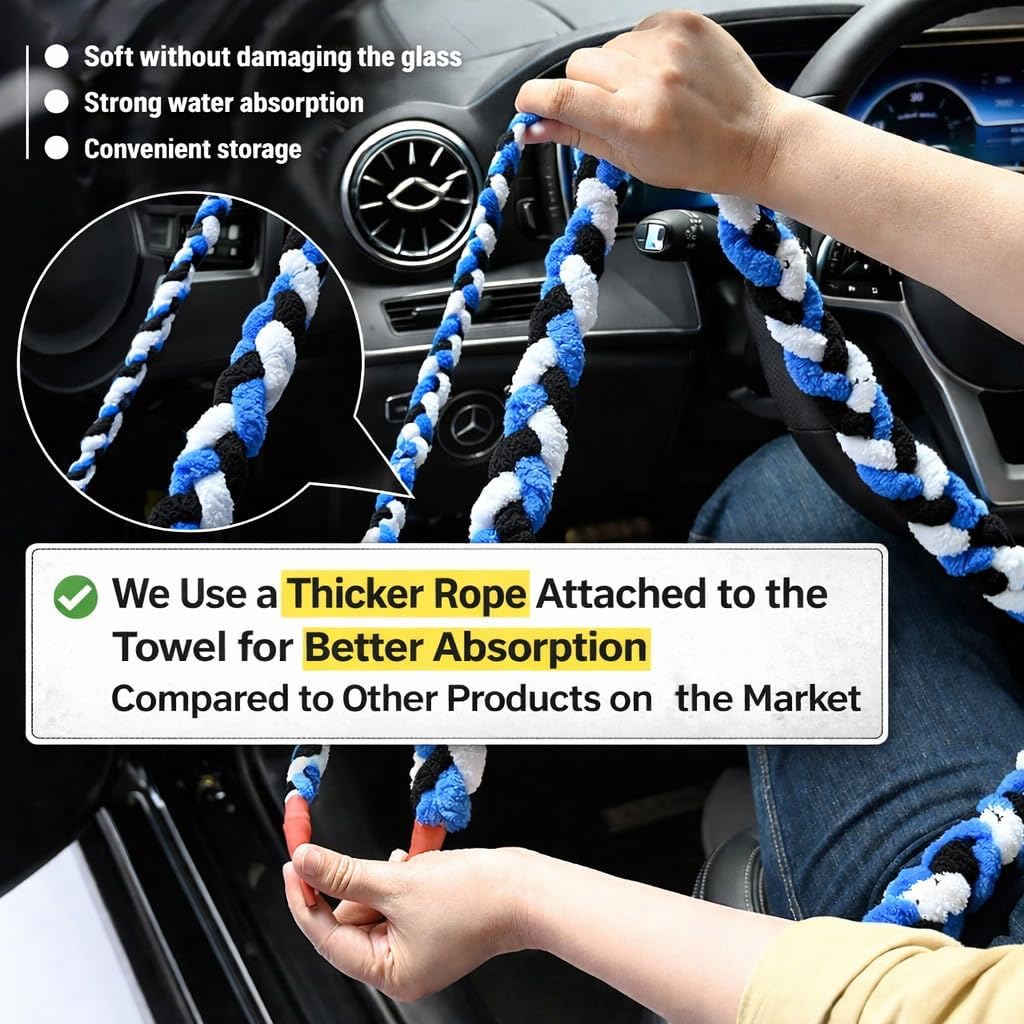 Dash Towel Window Tint With Soak Rope Car Tinting Dash Protection Dashboard Cover Protection Microfiber Tint Towel Super Absorbent Protective Water Shield for Windshield Film Installation Tint Tools