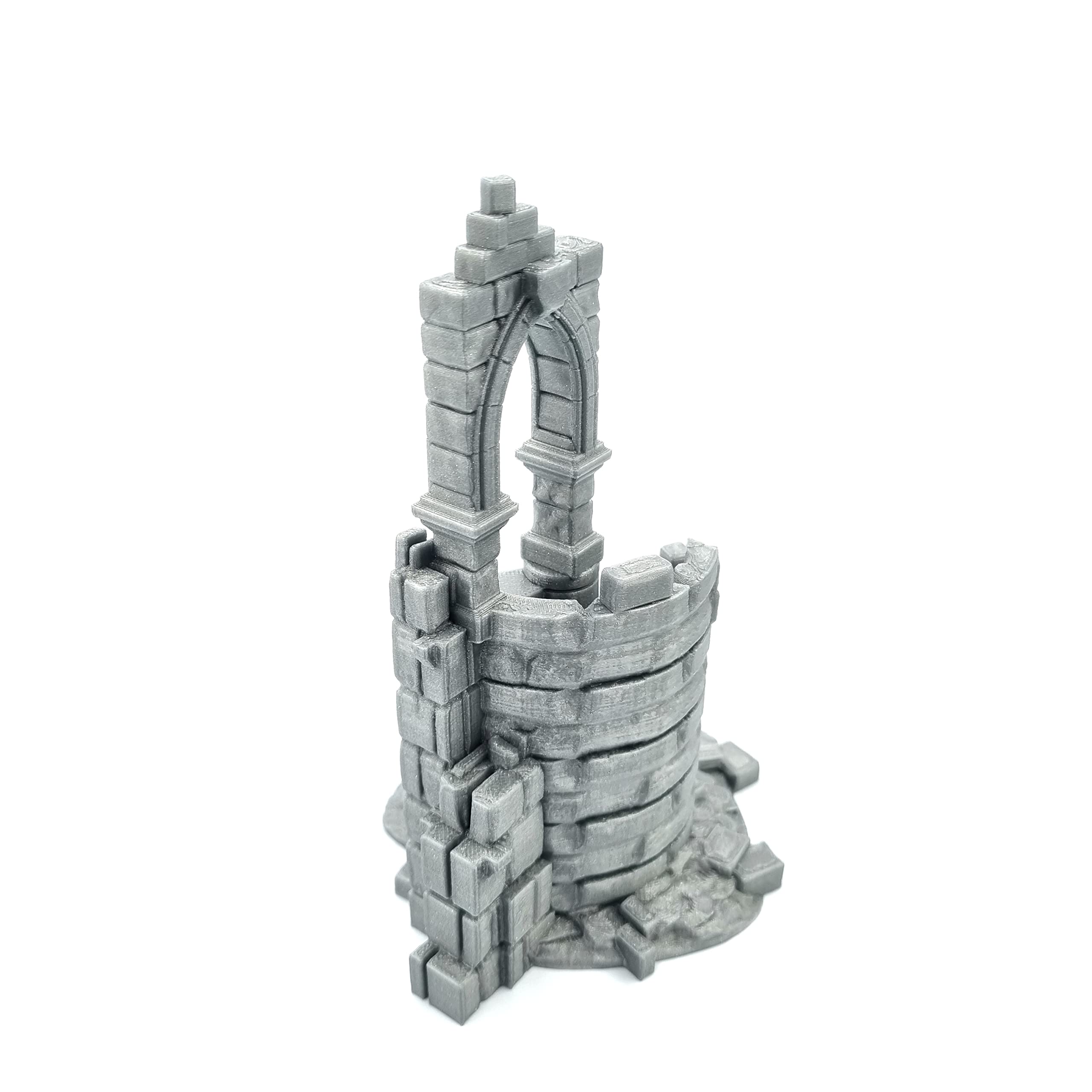 Q P Quality Printing 3D QP3D - Mur de Combat en Ruine, Paysage de Terrain 28-32 mm pour Wargames et RPG, Accessoires DND, D&D