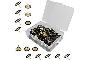 100 Pack Black Thumb Tacks with Storage Box