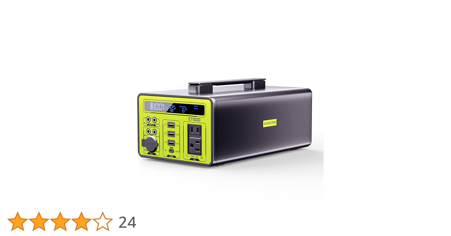 ポータブル電源 大容量 69600mAh/1030Wh AC1000W ポータブル電源 大容量 69600mAh/1030Wh 家庭用 蓄電池 AC 1000W