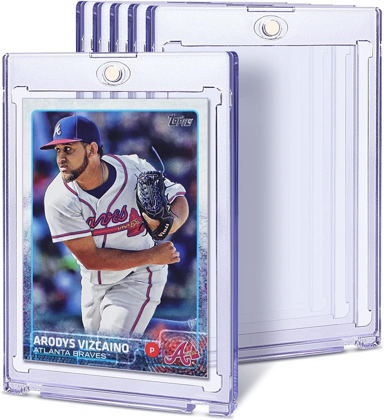 Kitoyz 3 ct Magnetic Card Holder Case for Trading Card - Magnet Top Loaders Baseball Card Holder with UV Protection Acrylic Screwdown Card Protectors Fit for MTG, Football, Sports Cards