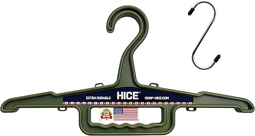 HICE Percha estándar resistente, capacidad de carga de 150 libras, resina duradera de alto impacto, para equipo pesado, trajes de neopreno, equipo