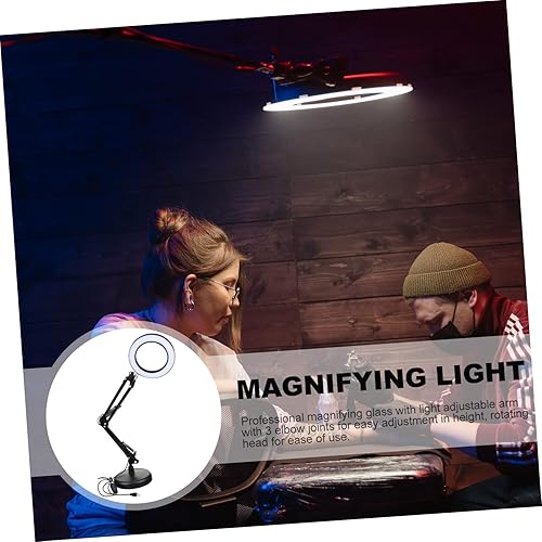 Miniatura 9 de OSALADI 1 Unidades LED Lupa Luz Plegable Escritorio LED Portátil Escritorio LED Lámpara de Noche Lámpara de Mesa Tatuaje Lámpara de Lupa Lámpara de