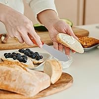 Vista 4 de 2 unids Creamcheese Butter Straight Spreader Butter Spatula Sandwich Cortadora Raspador Mango de Madera Pequeñas Herramientas Espátula de glaseado