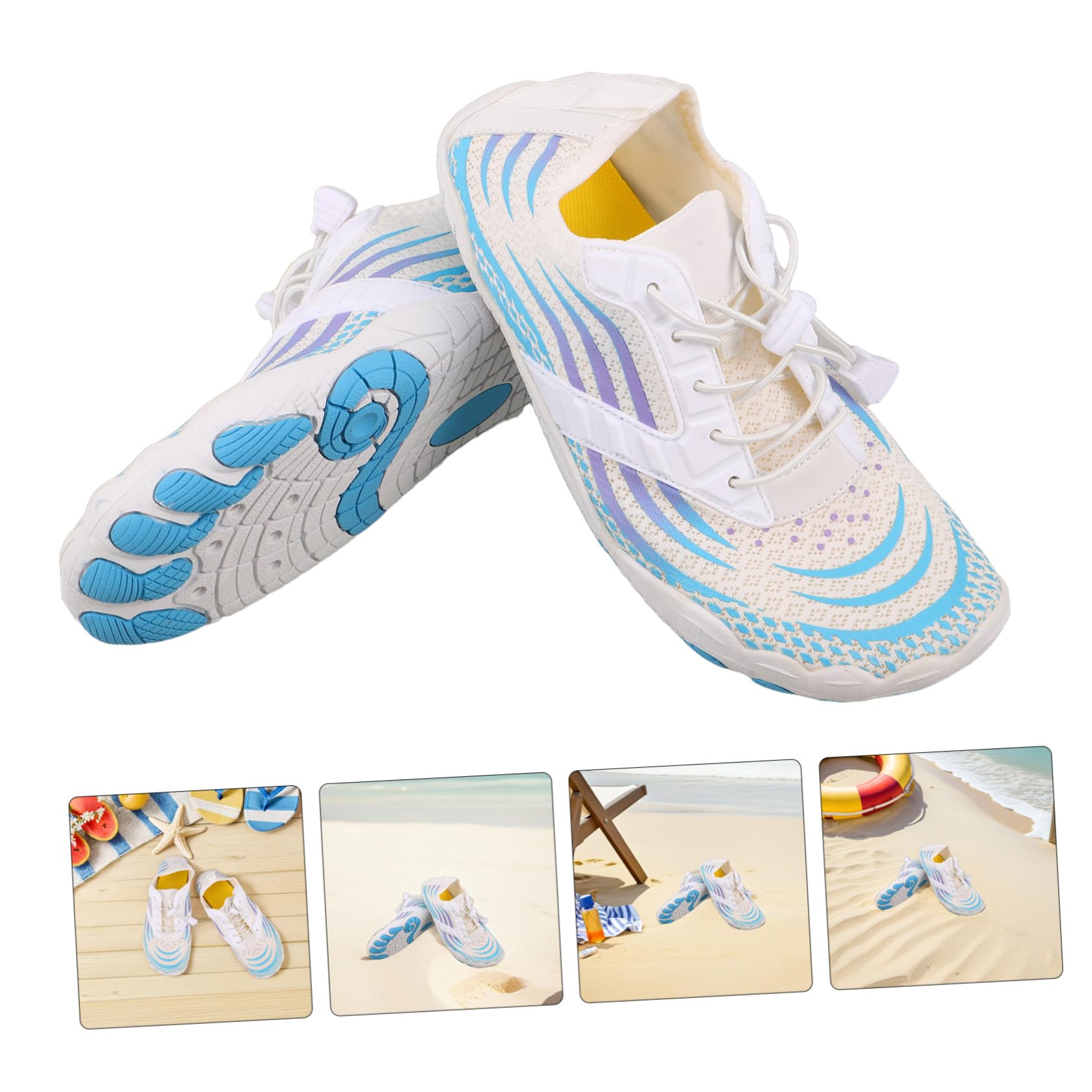 Beaupretty Zapatos de Agua Unisex Antideslizantes para Mujer y Hombre Secado Rápido Transpirables Cómodos y Flexibles para Playa Piscina Surf y Trekking Talla
